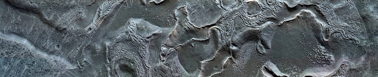 Mars - Glacial Features within Crater in Arabia Terra photo