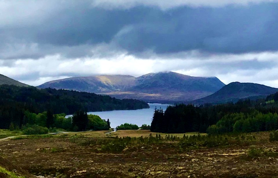 Brooding skies over highland loch