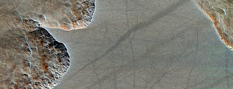 Mars - Scalloped Terrain at Peneus Patera