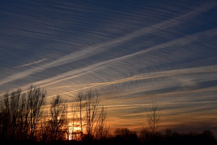 Clouds afterglow dusk photo