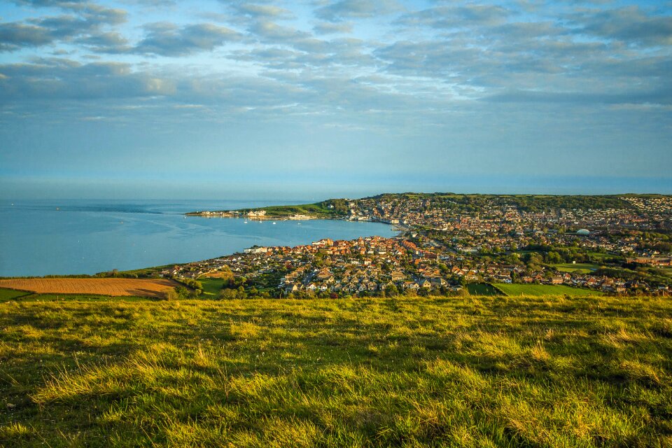 Swanage bay seascape panorama