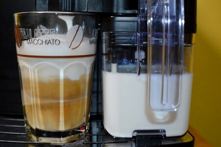 Café au lait milchschaum glass