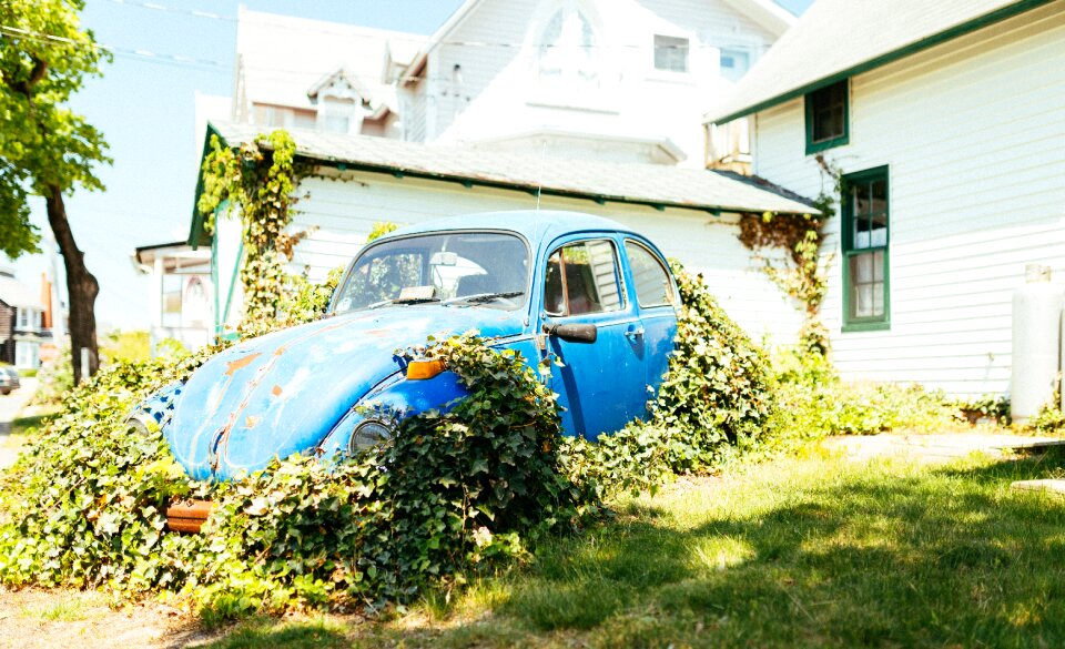 Rustic antique automobile