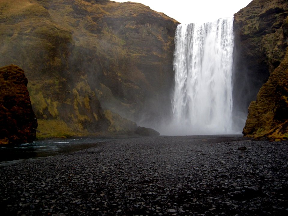 Showering at Skogasfoss