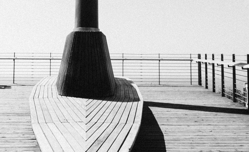 Deck railing black and white