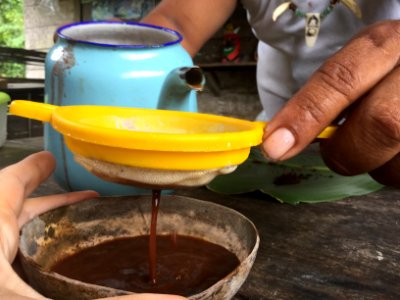 Hot chocolate in Bri Bri, Costa Ria. photo