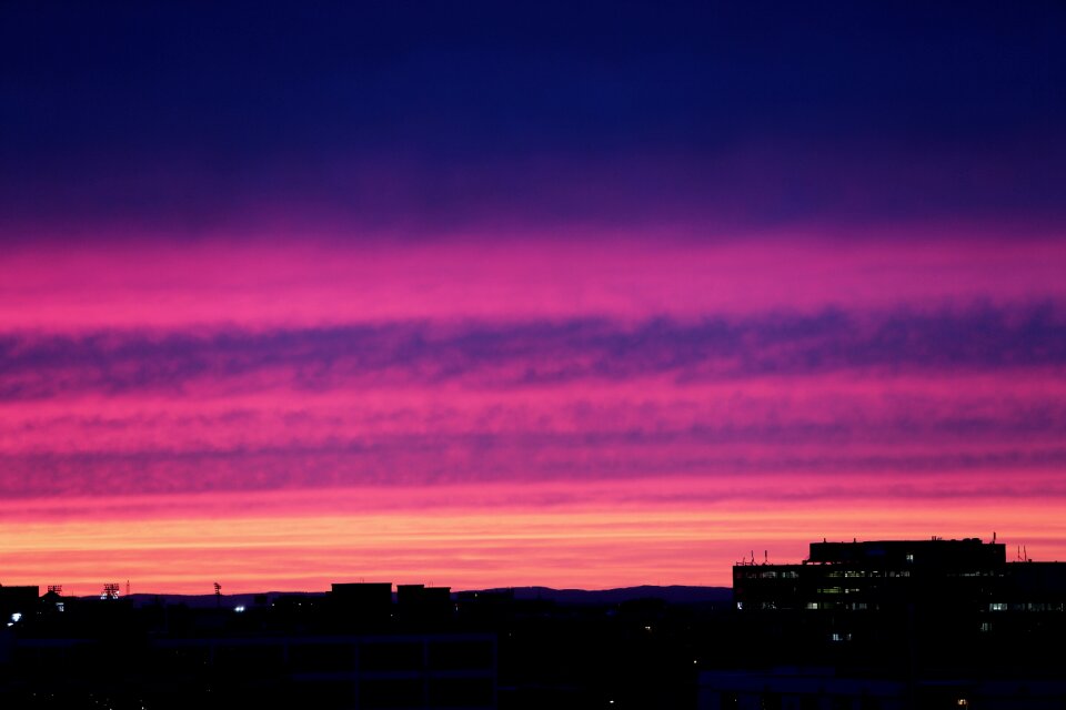 Dusk sky silhouette