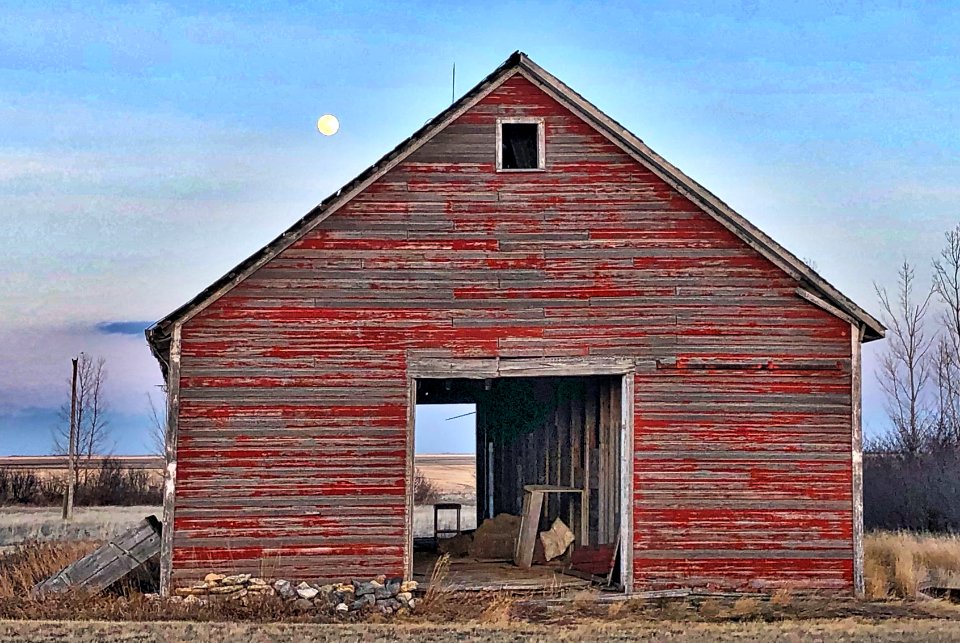 2021/365/86 Barn Under Moon