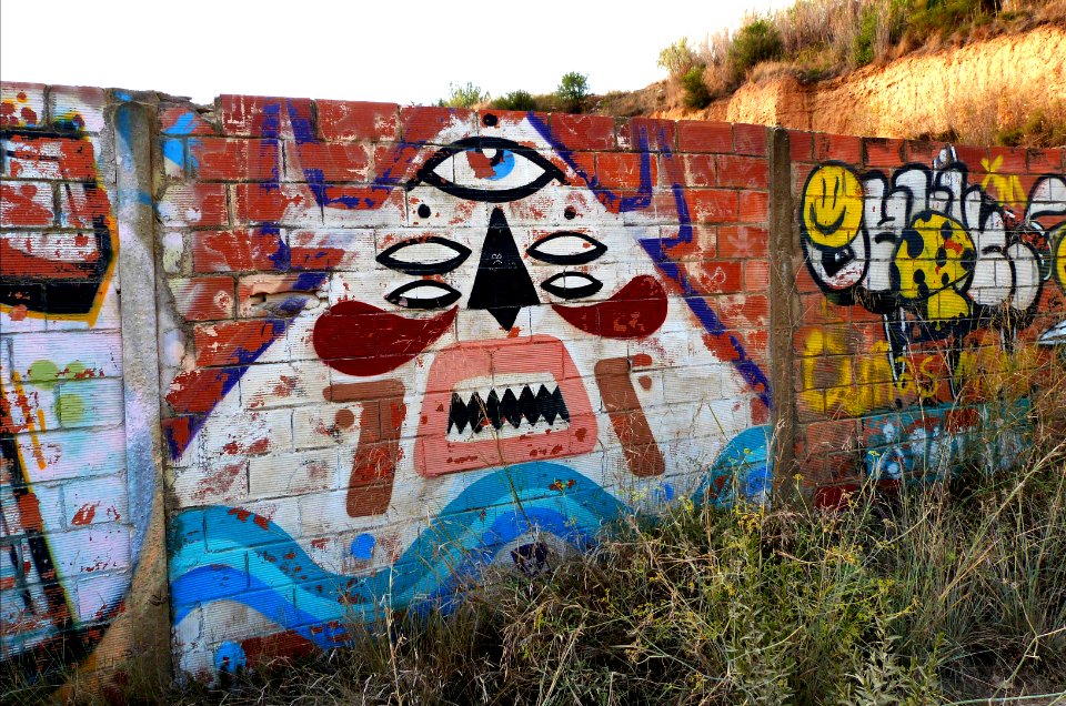 Art on abandoned wall