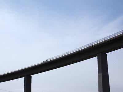 Road bridging bridge piers