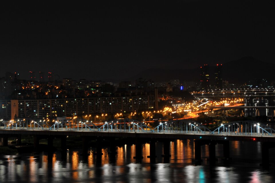 Han river seoul night scenery