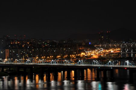 Han river seoul night scenery photo
