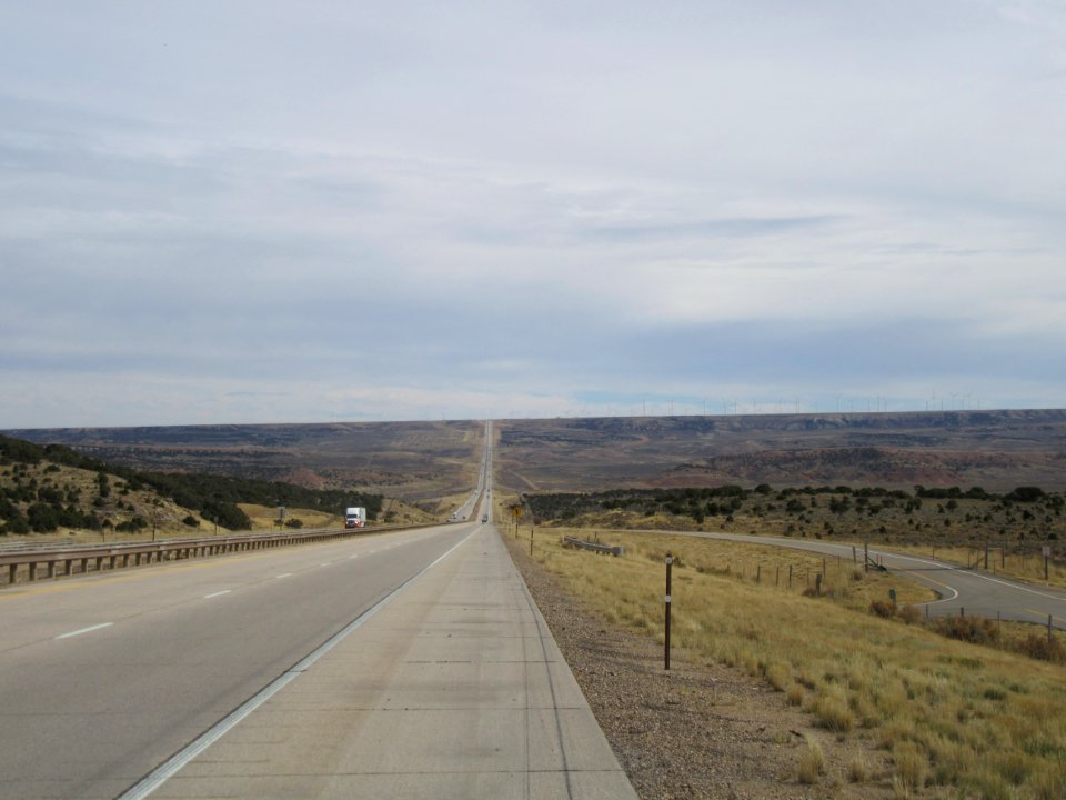 Long Straight Wyoming Freeway