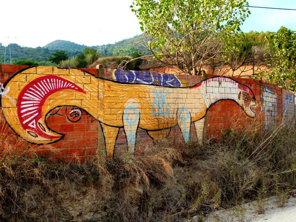 Art on abandoned wall