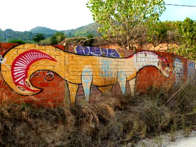 Art on abandoned wall