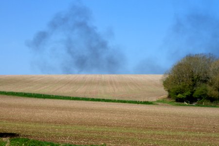 fields a burning photo