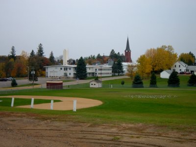 Albany, Minnesota, with Seven Dolors Church in background