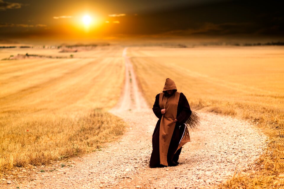 Path sunset landscape