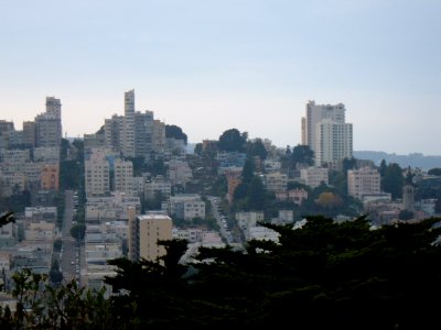Nob Hill from Telegraph Hill photo