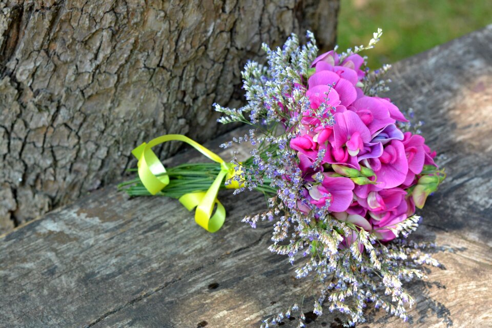A small bunch pink flowers