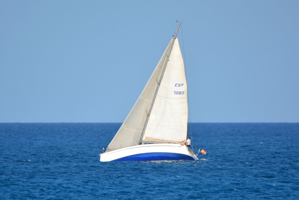Ocean blue landscape