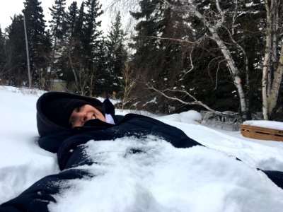 My Angel Making a Snow Angel