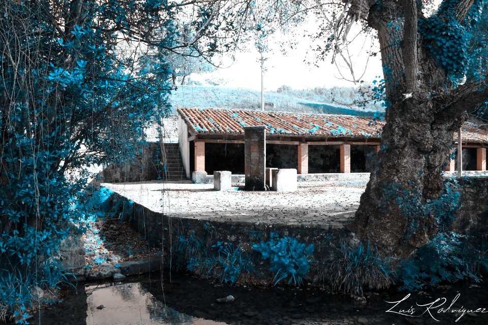 Composición nostalgia azul