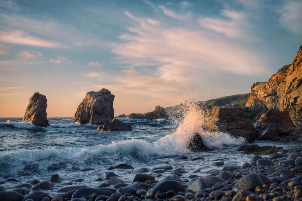 Coast rocks boulders