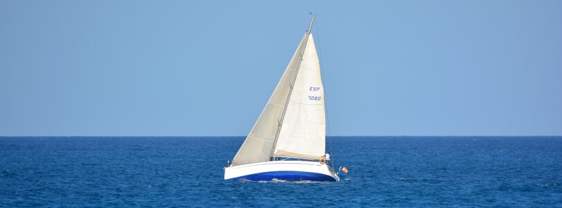 Ocean blue landscape photo