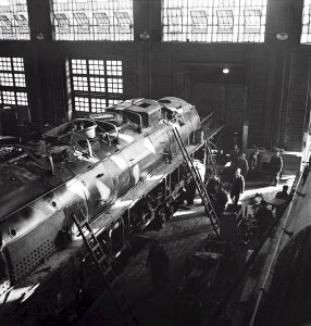 Steam repair black and white