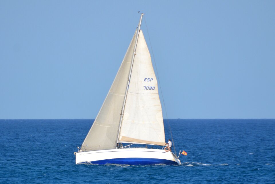Ocean blue landscape