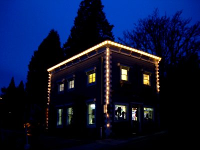 Old Carriage House at Night photo