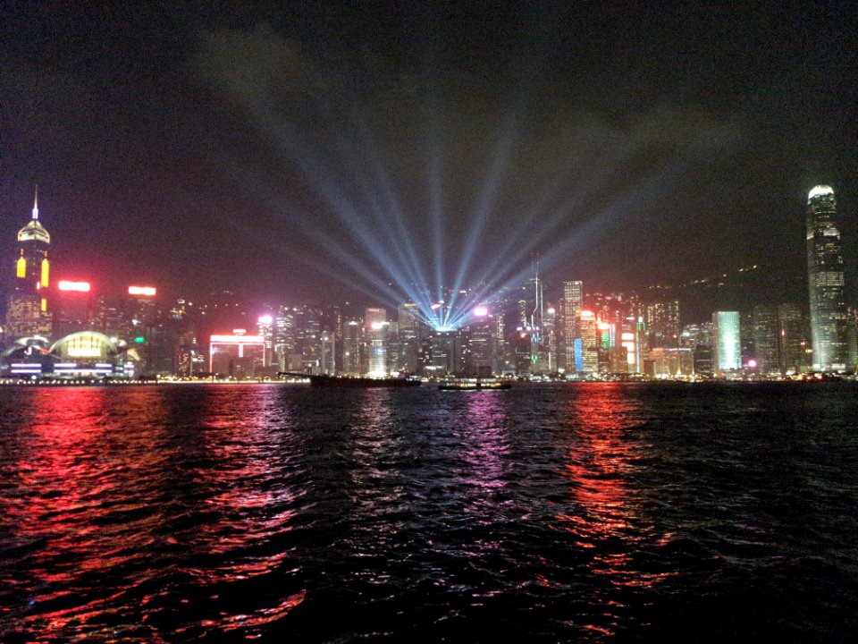 Abendliche Lichtshow