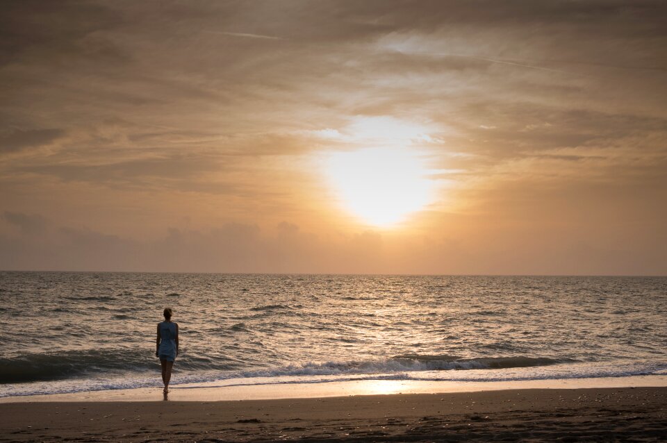 Vacations sunset sand