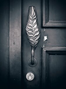 Metal handle door lock photo