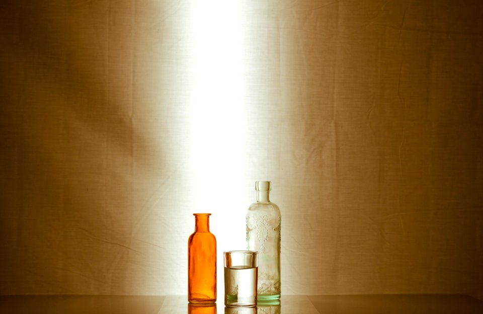 Orange and Green Bottles