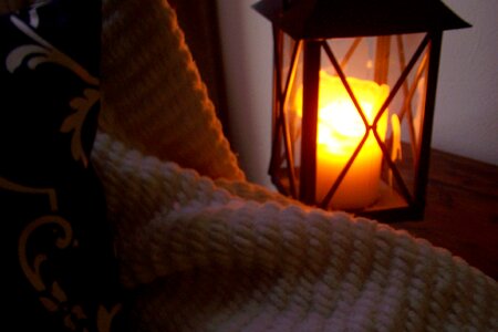 Candle blanket cozy photo
