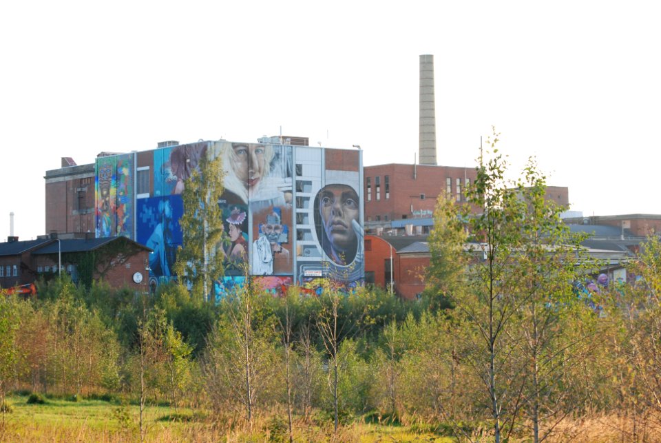 Factory with colour