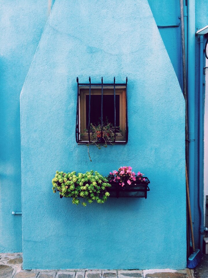 Window bars blue