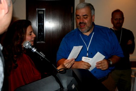 Welcome Reception Derek is a Prize Winner