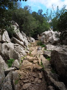 Limestone rock formations moleta de binifaldó washed out