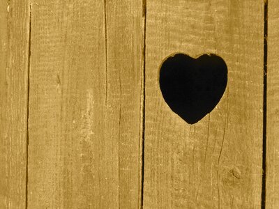 Love silhouette wood photo