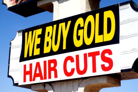 Funny, I Have a Gold Hair Cut I Want to Sell... photo