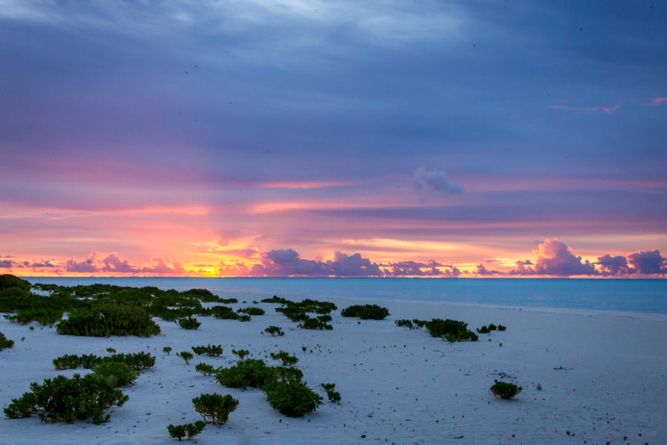 Sunset over North Beach on Sand Island