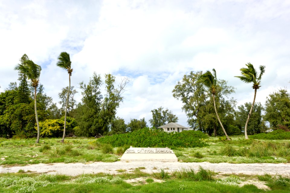 The former site of George Cannon School on Midway Atoll