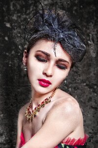 Girl model make-up photo