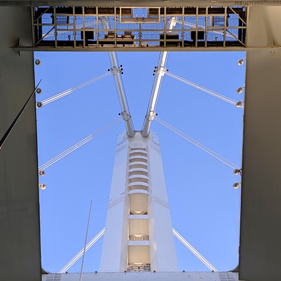 East Span Tower of the Bay Bridge from Below