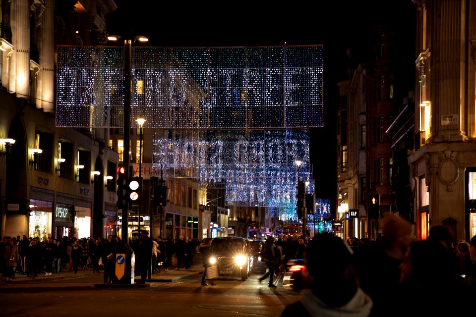 Oxford street Christmas lights photo