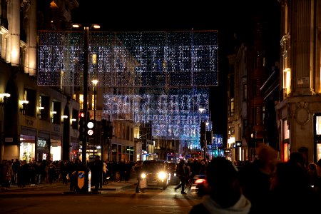 Oxford street Christmas lights photo