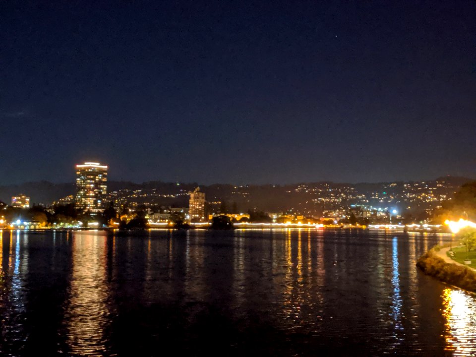 East Bay Hills from Lake Merritt During PSPS